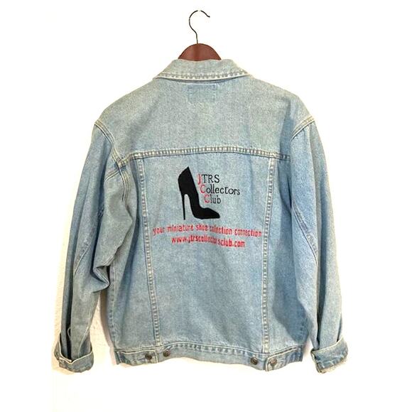 Vintage "Most Wanted" High Heel Shoe Denim Jacket - Size Small Medium - Picture 6 of 8